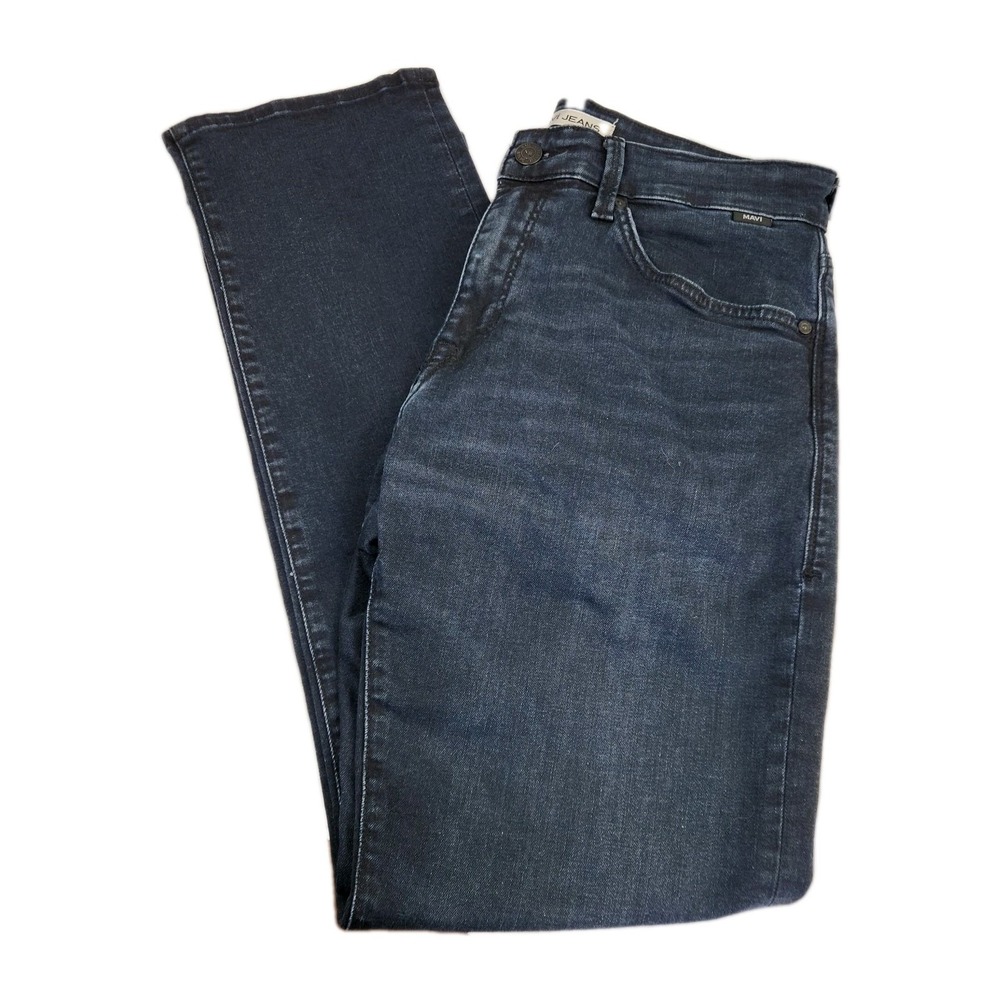 Mavi Jeans Mens 32x30 Zach Straight Leg Faded Stretch Flex Denim Pants Dark Blue - Picture 3 of 16